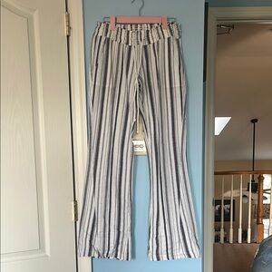 Striped Wide-Leg Pants